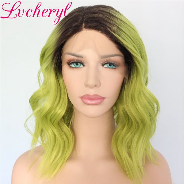 new two tones ombre green short bob hair heat resistant fiber body wave synthetic lace front wigs for black women part
new two tones ombre green short bob hair heat resistant fiber body wave synthetic lace front wigs for black women part