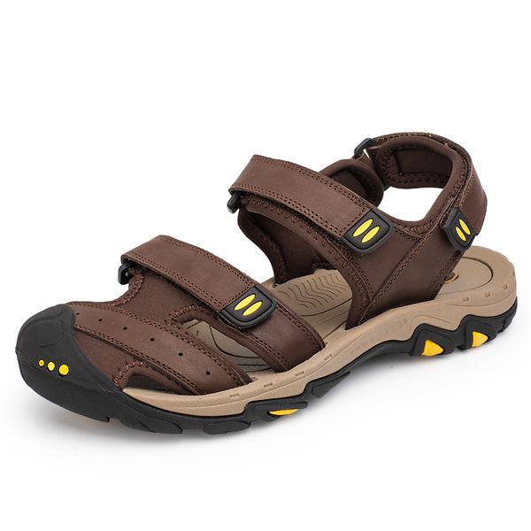 new fashion summer beach breathable men sandals brand genuine leather men's sandals man casual shoes, Black
new fashion summer beach breathable men sandals brand genuine leather men's sandals man casual shoes, Black