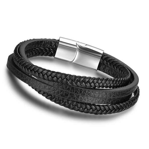 bracelets & bangles men stainless steel leather bracelets braided rope magnetic clasp male bangles jewelry 2018 new (ba101881, Black
bracelets & bangles men stainless steel leather bracelets braided rope magnetic clasp male bangles jewelry 2018 new (ba101881, Black