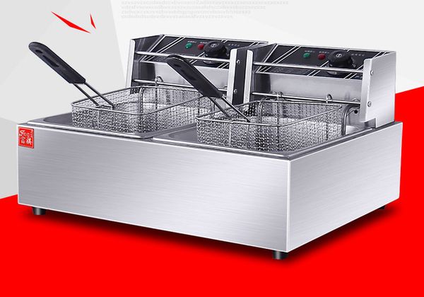 commercial electric fryer stainless steel fryer 12l electric double tank double sieve machine for chicken/shrimp
commercial electric fryer stainless steel fryer 12l electric double tank double sieve machine for chicken/shrimp