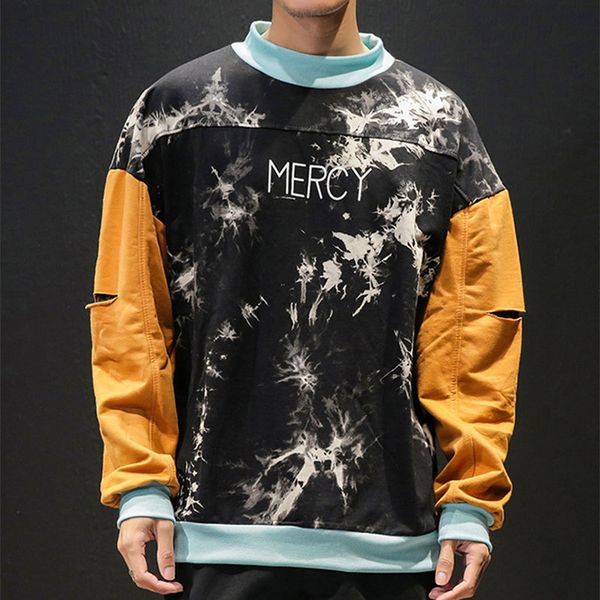 2019 spring new sweatshirt men brand long sleeve oversized sleeve hole patchwork fashion hip hop streetwear male, Black
2019 spring new sweatshirt men brand long sleeve oversized sleeve hole patchwork fashion hip hop streetwear male, Black