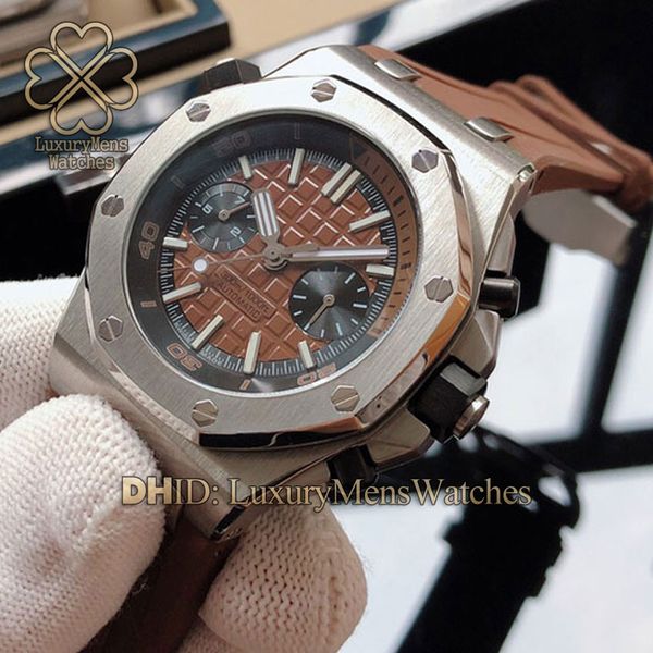 luxury watch sports mens watches import multifunction mechancial automatic movement wristwatches natrual rubber strap 42mm mens watches, Slivery;brown
luxury watch sports mens watches import multifunction mechancial automatic movement wristwatches natrual rubber strap 42mm mens watches, Slivery;brown