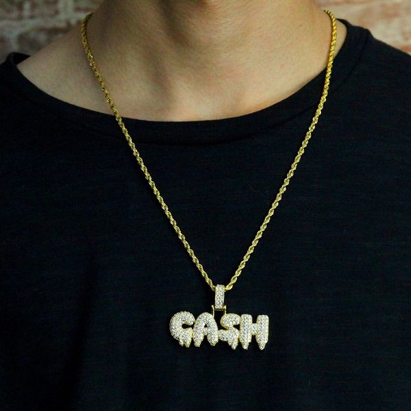 pendant necklace mens hip hop necklaces jewelry gold silver rapper fashion necklace