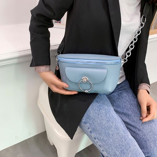 fashion solid color round lock pu leather women's messenger bag crossbody bags for women waist bag sac banane
fashion solid color round lock pu leather women's messenger bag crossbody bags for women waist bag sac banane