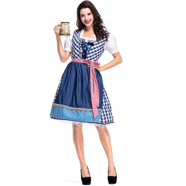 umorden german bavarian oktoberfest costume disfraces women bar club beer maid waiter cosplay blue plaid dress, Black;red
umorden german bavarian oktoberfest costume disfraces women bar club beer maid waiter cosplay blue plaid dress, Black;red