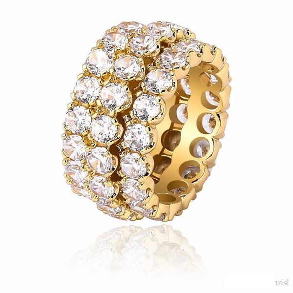 hip hop iced out three rows large zircon ring gold silver plated mens finger rings size 7-11
hip hop iced out three rows large zircon ring gold silver plated mens finger rings size 7-11