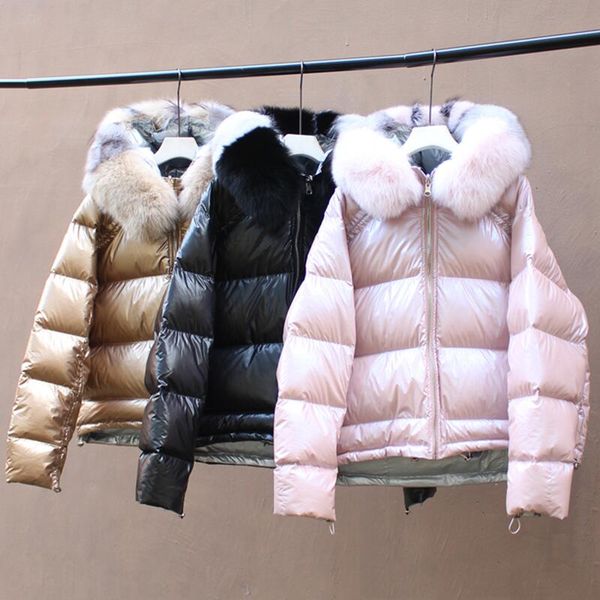 real fur collar down jacket women down coat 2019 winter women's jacket short thick coats female jackets outerwear, Black
real fur collar down jacket women down coat 2019 winter women's jacket short thick coats female jackets outerwear, Black