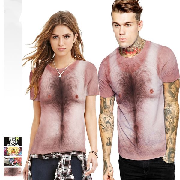 4 styles new 3d hairy chest t-shirt men women funny hipster summer style tees shirt outfit fashion clothing t shirt, White;black
4 styles new 3d hairy chest t-shirt men women funny hipster summer style tees shirt outfit fashion clothing t shirt, White;black