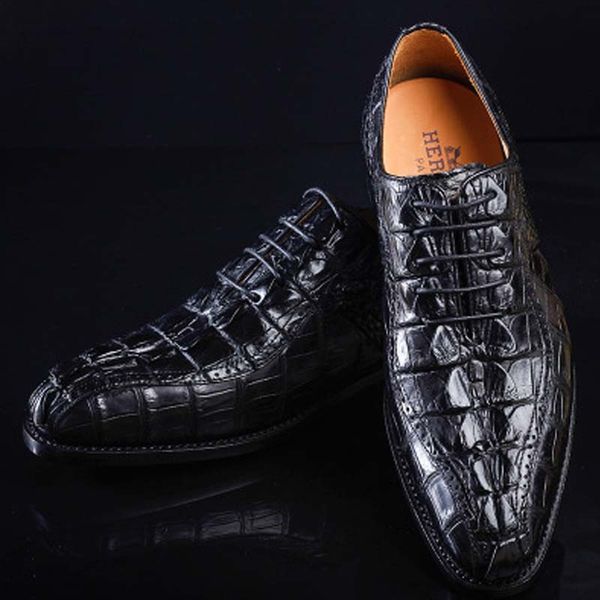 ourui new arrival crocodile leather business men's shoes genuine crocodile leather tail skin men's shoes, Black
ourui new arrival crocodile leather business men's shoes genuine crocodile leather tail skin men's shoes, Black