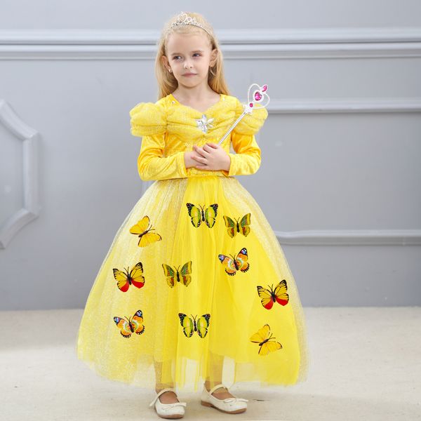 1pcs 2019 girls cinderella cosplay costumes princess dress with 10 butterfly for each kids easter rhinestone formal gowns clothing 3 colors, Red;yellow
1pcs 2019 girls cinderella cosplay costumes princess dress with 10 butterfly for each kids easter rhinestone formal gowns clothing 3 colors, Red;yellow