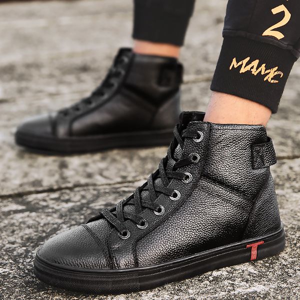 ankle boots for men genuine leather lace up fashion big size 45-48 shoes for male antiskid platform rubber winter boots men, Black
ankle boots for men genuine leather lace up fashion big size 45-48 shoes for male antiskid platform rubber winter boots men, Black