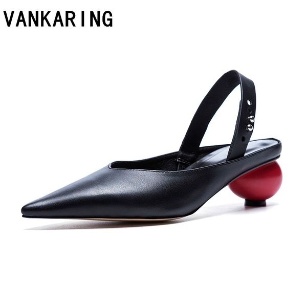 vankaring ladies new pointed toe back strap shoes woman strange style heel middle heels genuine leather office dress pumps shoes, Black;white
vankaring ladies new pointed toe back strap shoes woman strange style heel middle heels genuine leather office dress pumps shoes, Black;white
