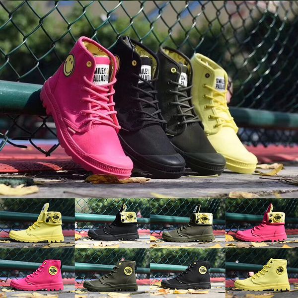 palladium luxury designer smiling face bright citron army green black red ankle martin boots men woman fashion outdoor sports hiking shoes
palladium luxury designer smiling face bright citron army green black red ankle martin boots men woman fashion outdoor sports hiking shoes