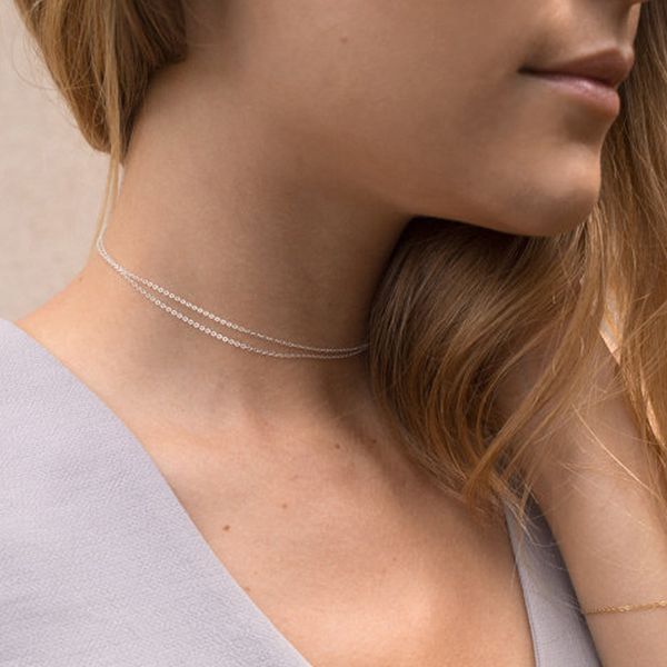 simple fashion jewelry accessories gold color link double layer chain choker necklace for couple lovers, Silver
simple fashion jewelry accessories gold color link double layer chain choker necklace for couple lovers, Silver