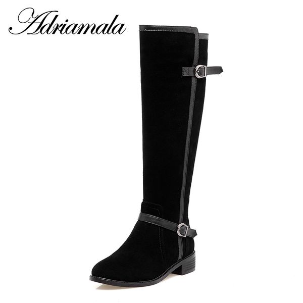 2018 genuine leather women shoes boots heels knee-high zip round toe square heel zipper cow leather boots for ladies adriamala, Black
2018 genuine leather women shoes boots heels knee-high zip round toe square heel zipper cow leather boots for ladies adriamala, Black