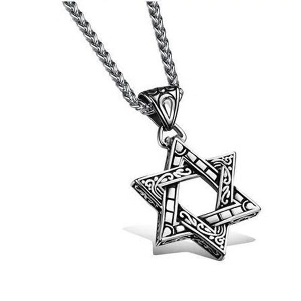 six-pointed star of david metal alloy hexagram necklace for men boys women titanium steel punk hiphop necklace pendant jewelry, Silver
six-pointed star of david metal alloy hexagram necklace for men boys women titanium steel punk hiphop necklace pendant jewelry, Silver