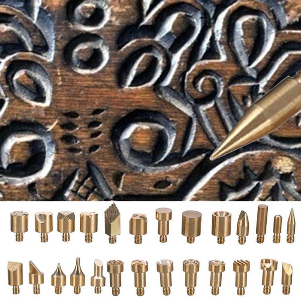 57pcs/set electric soldering iron tips excellent steel manufacturing technology wood burning pen tip carving stencil tool