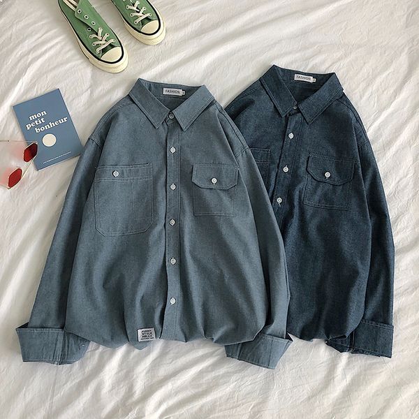 весна новые джинсовые рубашки мужская мода solid color casual cotton shirt man streetwear wild сыпучие с длинными рукавами мужской м-5xl, White;black
весна новые джинсовые рубашки мужская мода solid color casual cotton shirt man streetwear wild сыпучие с длинными рукавами мужской м-5xl, White;black