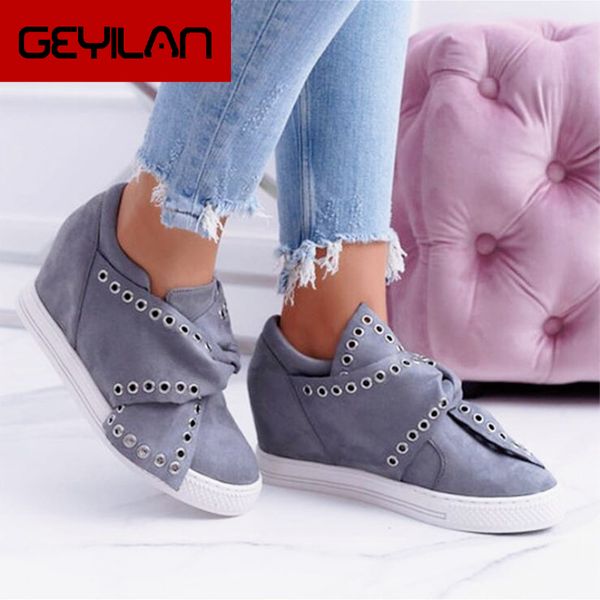 wedges heel pumps shoes round toe platform slip on sneakers women spring autumn plus size, Black
wedges heel pumps shoes round toe platform slip on sneakers women spring autumn plus size, Black