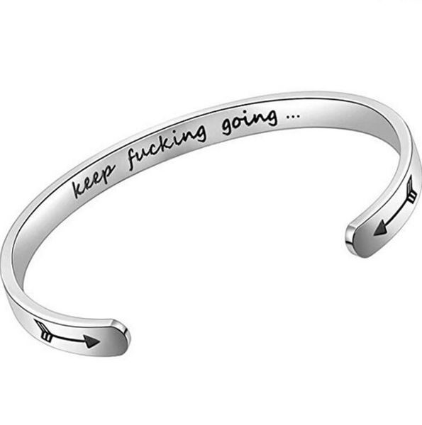 Fa hion in pirational letter keep fucking going cuff bracelet tainle teel cuff open bangle engraved gift family friend
Fa hion in pirational letter keep fucking going cuff bracelet tainle teel cuff open bangle engraved gift family friend