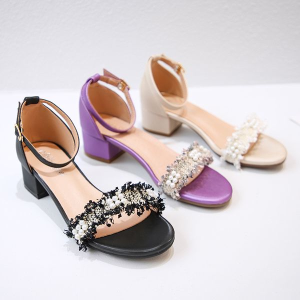 2020 beaded shoes woman fringe fabric sandals plaid med-high heels women narrow band buckle strap sandalias work shoes, Black
2020 beaded shoes woman fringe fabric sandals plaid med-high heels women narrow band buckle strap sandalias work shoes, Black