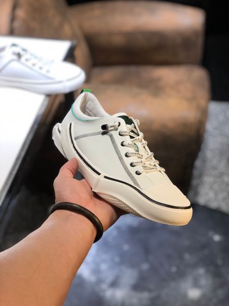 men's shoes luxury designer, green red green ribbon tiger head casual shoes tiger head pattern rubber soft bottom flat shoes 38-44, Black
