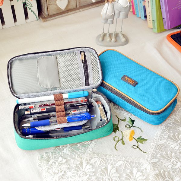 students big capacity pen bag multifunction canvas pencil case storage school stationary 
students big capacity pen bag multifunction canvas pencil case storage school stationary