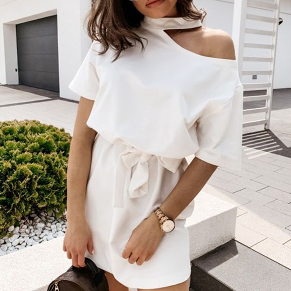 llyge cold shoulder halter dress women sashes short sleeve female mini dresses 2020 summer fashion new casual lady vestodis, Black;gray
llyge cold shoulder halter dress women sashes short sleeve female mini dresses 2020 summer fashion new casual lady vestodis, Black;gray
