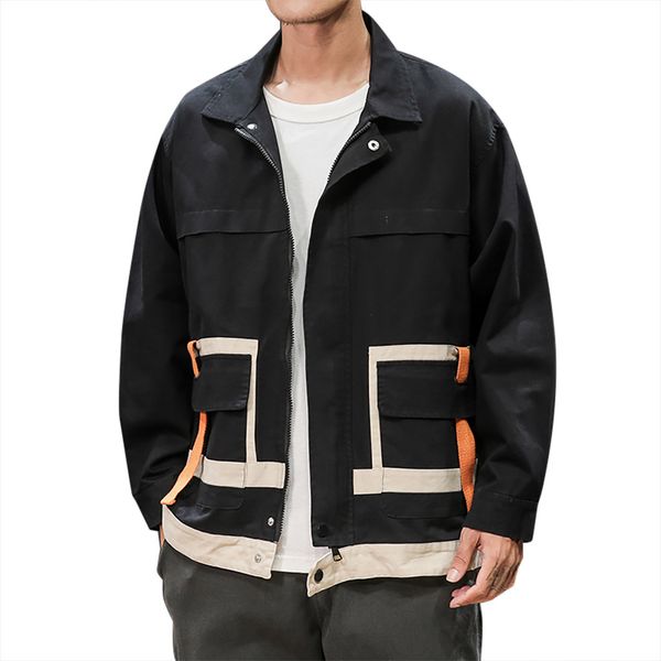 men's blouse and jackets 2019 autumn casual long sleeve pocket coats patchwork hoodie zipper plus size jackets chamarra hombre, Black;brown
men's blouse and jackets 2019 autumn casual long sleeve pocket coats patchwork hoodie zipper plus size jackets chamarra hombre, Black;brown