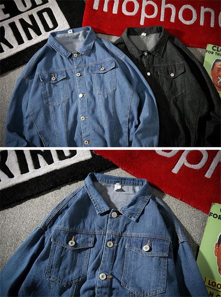 mens конструктора сыпучие джинсовой куртки pure color laple шеи карманы outwears кнопки с длинными рукавами патч дизайнер одежды casual, Black;brown
mens конструктора сыпучие джинсовой куртки pure color laple шеи карманы outwears кнопки с длинными рукавами патч дизайнер одежды casual, Black;brown