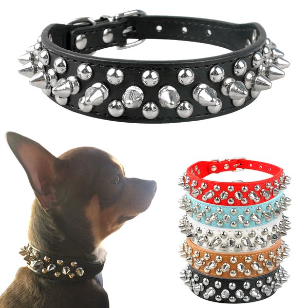 cool spiked rivet studded pu leather dog pet collars for small medium dogs and cats puppies 5 colors xxs xs s m l
cool spiked rivet studded pu leather dog pet collars for small medium dogs and cats puppies 5 colors xxs xs s m l