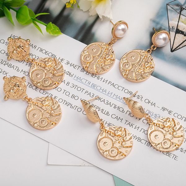 pzmycs 2019 trendy vintage zinc alloy coin shell pendant stud earrings gold ethnic for women women charm earring jewelry gift, Golden;silver
pzmycs 2019 trendy vintage zinc alloy coin shell pendant stud earrings gold ethnic for women women charm earring jewelry gift, Golden;silver