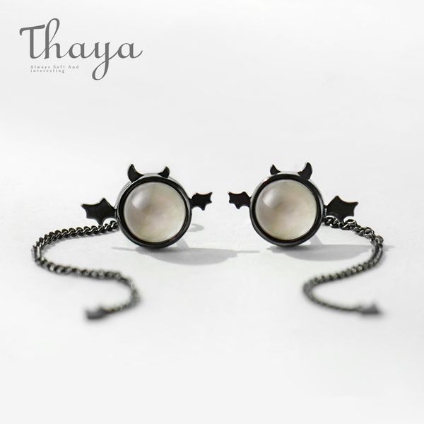 thaya originals little devil s925 sterling silver black ear stud female ear drop long tail mini earrings for women gift cj191223, Golden;silver
thaya originals little devil s925 sterling silver black ear stud female ear drop long tail mini earrings for women gift cj191223, Golden;silver