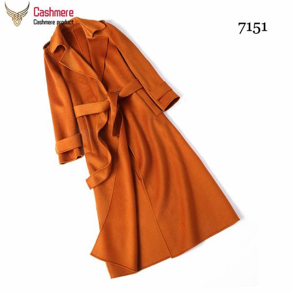 women's coat double-sided water ripple cashmere coat long hand-stitched wool female autumn winter double-breasted red, Black
women's coat double-sided water ripple cashmere coat long hand-stitched wool female autumn winter double-breasted red, Black