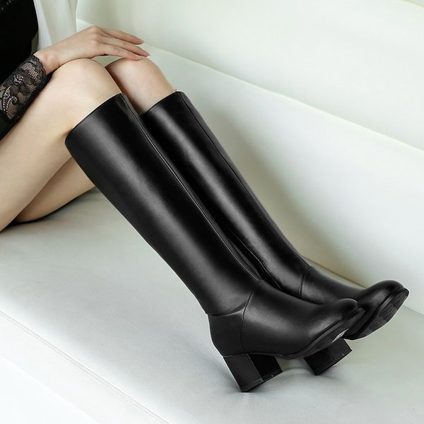 knee high boots for thin legs long boots women's winter warm boots side zip round toe square high heels knee high booties, Black
knee high boots for thin legs long boots women's winter warm boots side zip round toe square high heels knee high booties, Black