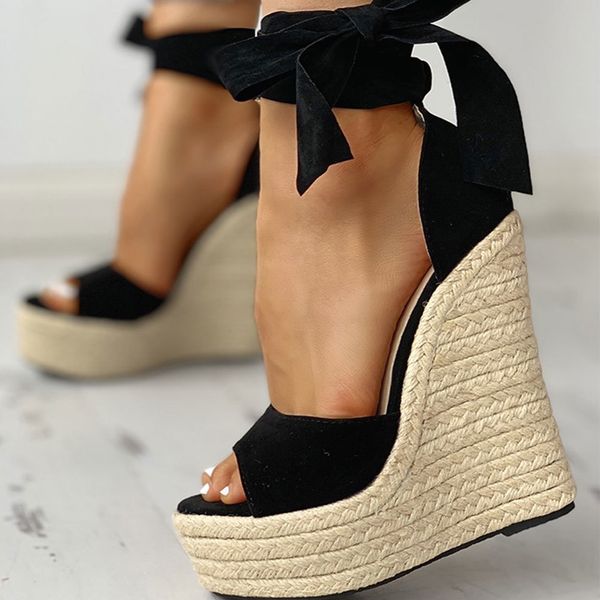 karinluna 2020 platform straw wedges high heels shoes sandals woman summer party ankle-wrap shoes woman sandals t200529, Black
karinluna 2020 platform straw wedges high heels shoes sandals woman summer party ankle-wrap shoes woman sandals t200529, Black
