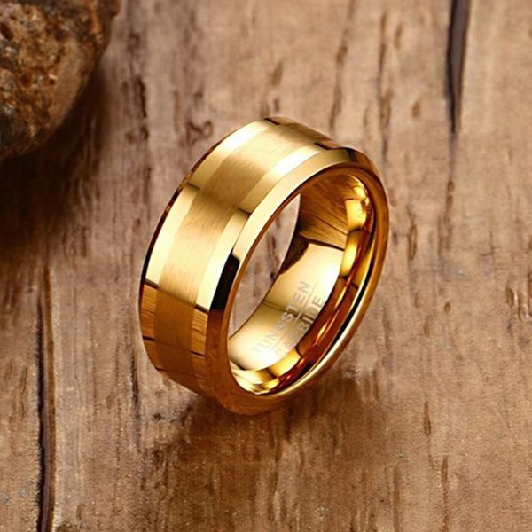 mens rings 8mm tungsten carbide gold-color finger ring for men engagement wedding bands comfort fit fashion jewelry anillos anel, Golden;silver
mens rings 8mm tungsten carbide gold-color finger ring for men engagement wedding bands comfort fit fashion jewelry anillos anel, Golden;silver