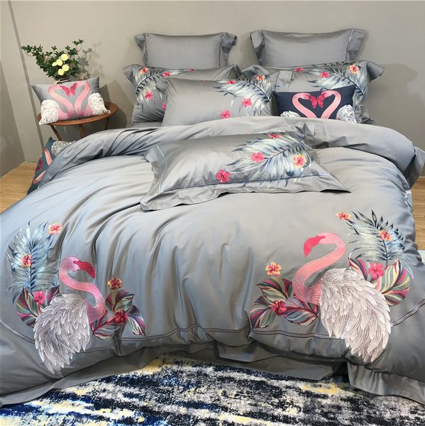embroidery bedding sets 4/7pcs flamingo bed linen duvet cover bed sheet pillowcases cover set egyptian cotton set
embroidery bedding sets 4/7pcs flamingo bed linen duvet cover bed sheet pillowcases cover set egyptian cotton set
