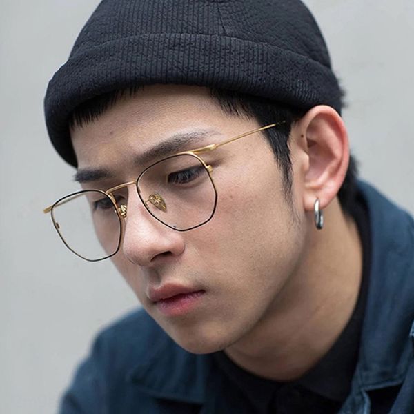 wu lei harajuku wind gold-rimmed myopia women's myopia square frame plain glasses fashionable men's glasses frame, Silver
wu lei harajuku wind gold-rimmed myopia women's myopia square frame plain glasses fashionable men's glasses frame, Silver