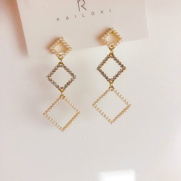 trendy simulated-pearl women dangle earrings exaggerated geometric pearl earrings bohemian drop, Silver
trendy simulated-pearl women dangle earrings exaggerated geometric pearl earrings bohemian drop, Silver