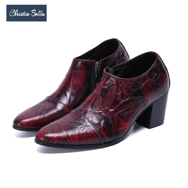 christia bella men high heel boots genuine leather men party shoes nightclub stage jazz dance shoes large size, Black
christia bella men high heel boots genuine leather men party shoes nightclub stage jazz dance shoes large size, Black