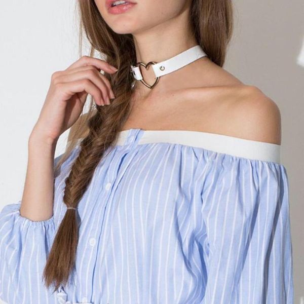women girls heart alloy choker trendy punk gothic leather choker necklace vintage round collar necklaces women jewelry gift, Golden;silver
women girls heart alloy choker trendy punk gothic leather choker necklace vintage round collar necklaces women jewelry gift, Golden;silver
