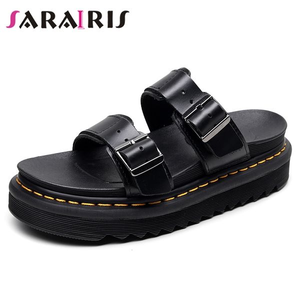 sarairis new arrival brand split leather slides luxury sewing platform slippers women 2020 summer beach wedges shoes woman, Black
sarairis new arrival brand split leather slides luxury sewing platform slippers women 2020 summer beach wedges shoes woman, Black