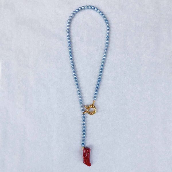 boho collier lariat en perles bleues et pendentif corail red coral pendant necklaces layered women statement chokers necklaces, Silver
boho collier lariat en perles bleues et pendentif corail red coral pendant necklaces layered women statement chokers necklaces, Silver