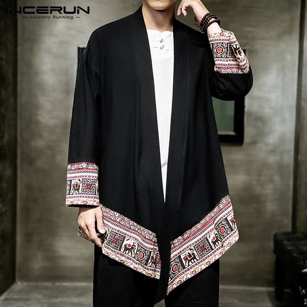 incerun vintage men outerwear printed chinese style long sleeve kimono casual cardigan trench coats men streetwear jackets 2019, Tan;black
incerun vintage men outerwear printed chinese style long sleeve kimono casual cardigan trench coats men streetwear jackets 2019, Tan;black