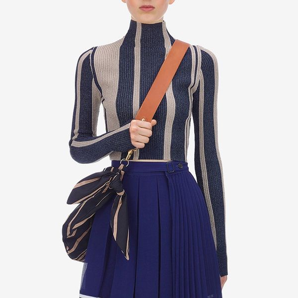 women cropped sweaters 2019 autumn high neck long sleeve striped tight fitting pullovers bodycon knitted sweaters, White;black
women cropped sweaters 2019 autumn high neck long sleeve striped tight fitting pullovers bodycon knitted sweaters, White;black