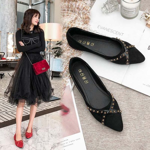 women flats fashion pointed toe single shoes woman loafers non-slip ladies shoes flat women flat zapatos mujer 2019, Black
women flats fashion pointed toe single shoes woman loafers non-slip ladies shoes flat women flat zapatos mujer 2019, Black