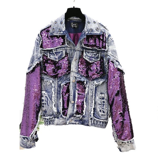 thick sequins spliced thick denim jacket for women loose fashion harajuku bf short jean coat autumn female jacket, Black;brown
thick sequins spliced thick denim jacket for women loose fashion harajuku bf short jean coat autumn female jacket, Black;brown