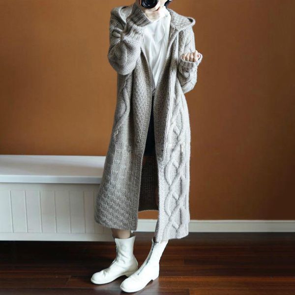 new 2018 fashion knitting long cardigan sweater women jumper hooded sweater female trench coat 2018 warm knitted outerwear x37, White
new 2018 fashion knitting long cardigan sweater women jumper hooded sweater female trench coat 2018 warm knitted outerwear x37, White
