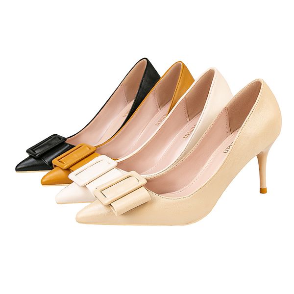 european and american style thin high heels women's shoes thin heels high heels shallow mouth pointed metal button party single shoes
european and american style thin high heels women's shoes thin heels high heels shallow mouth pointed metal button party single shoes